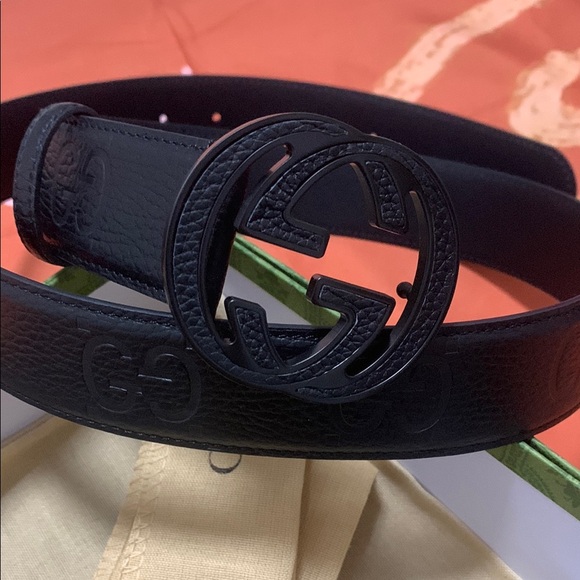 Gucci Black Leather Belt - Picture 1 of 5
